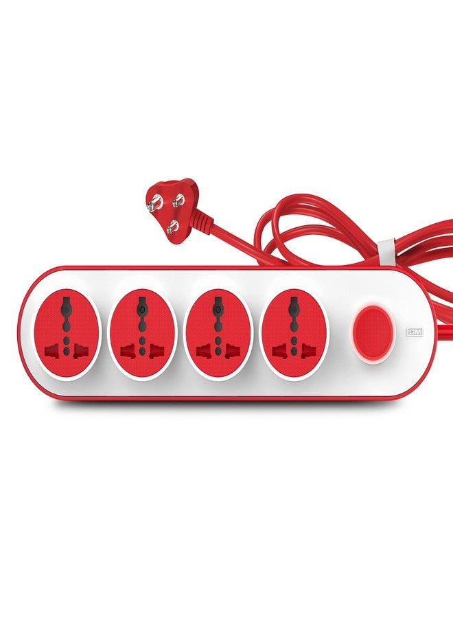 GM 10 Amp Extension Board with 2 Metre Heavy Duty Copper Extension Cord - 4 International Sockets, Master Switch, LED Indicator with Safety Shutter | GM 3257 - Image 1